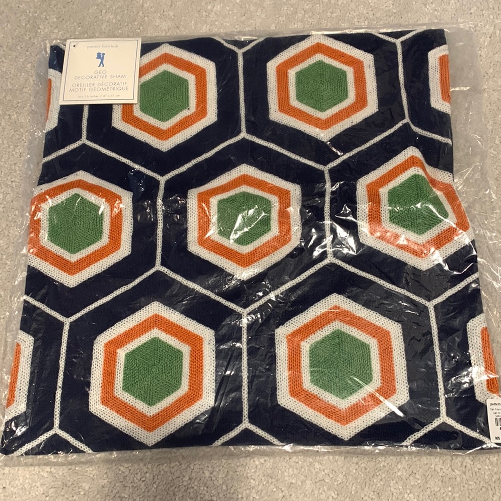 NEW Pottery Barn Kids Geo Pillow Sham